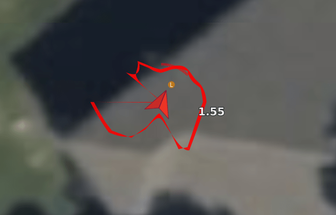 sf45 obstacle avoidance map shown in QGC
