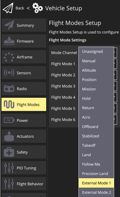 QGC Modes